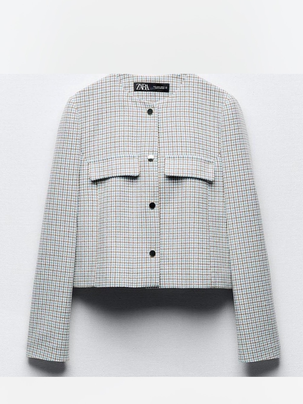 ZARA CHECKERED CROPPED BLAZER